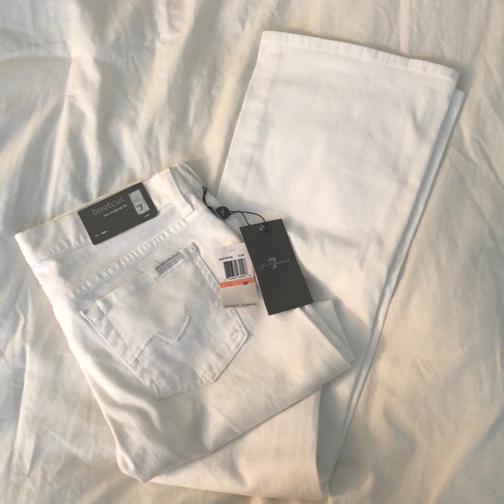 7 For all Mankind White Jeans